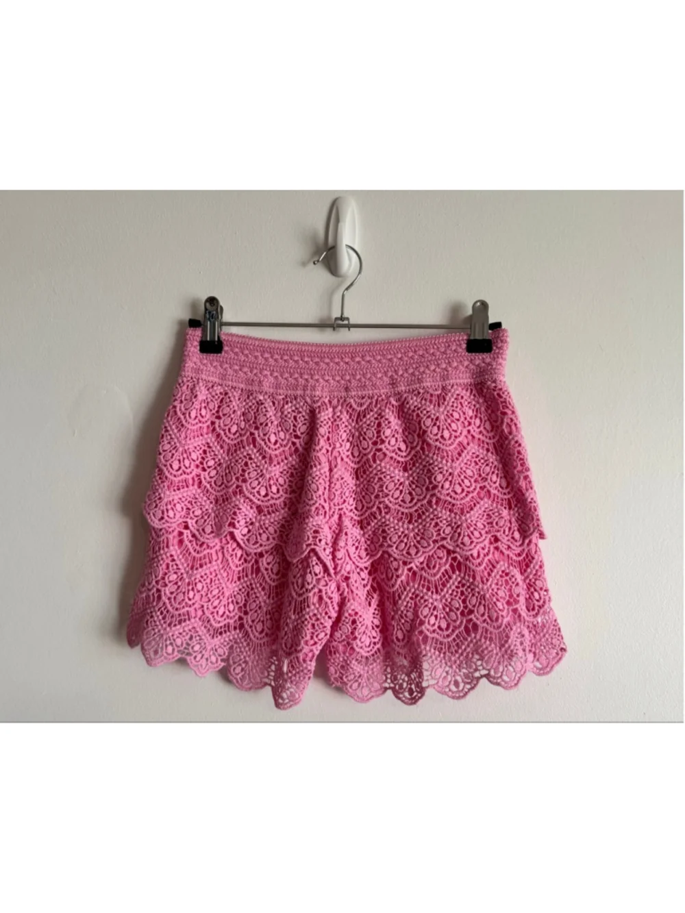 Girls Justice Pink Crochet Tiered Shorts Size 12